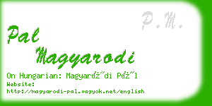 pal magyarodi business card